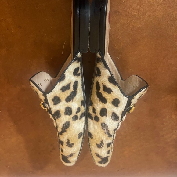 Gucci Princeton mules in calf hair leopard size 38 - Picture 7 of 11